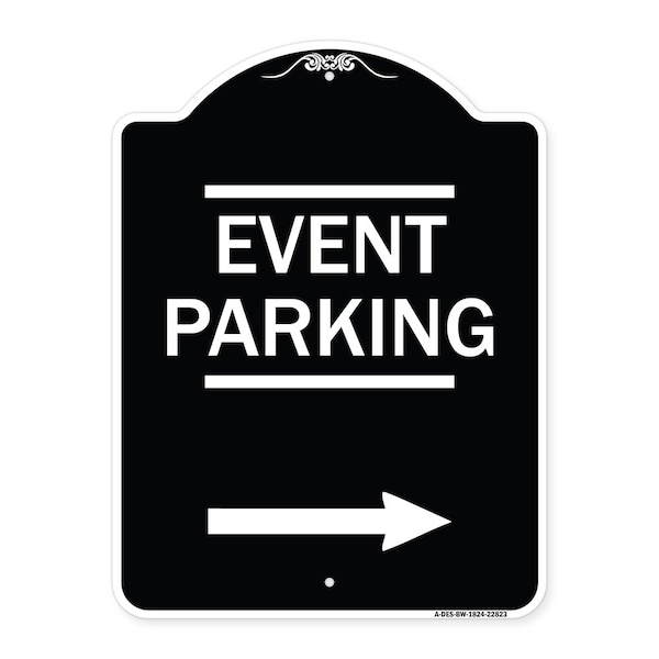 Thanks for Coming Turn Right for Exit Event Parking W/ Right Arrow Alum, 18" L, 24" H, BW-1824-22823